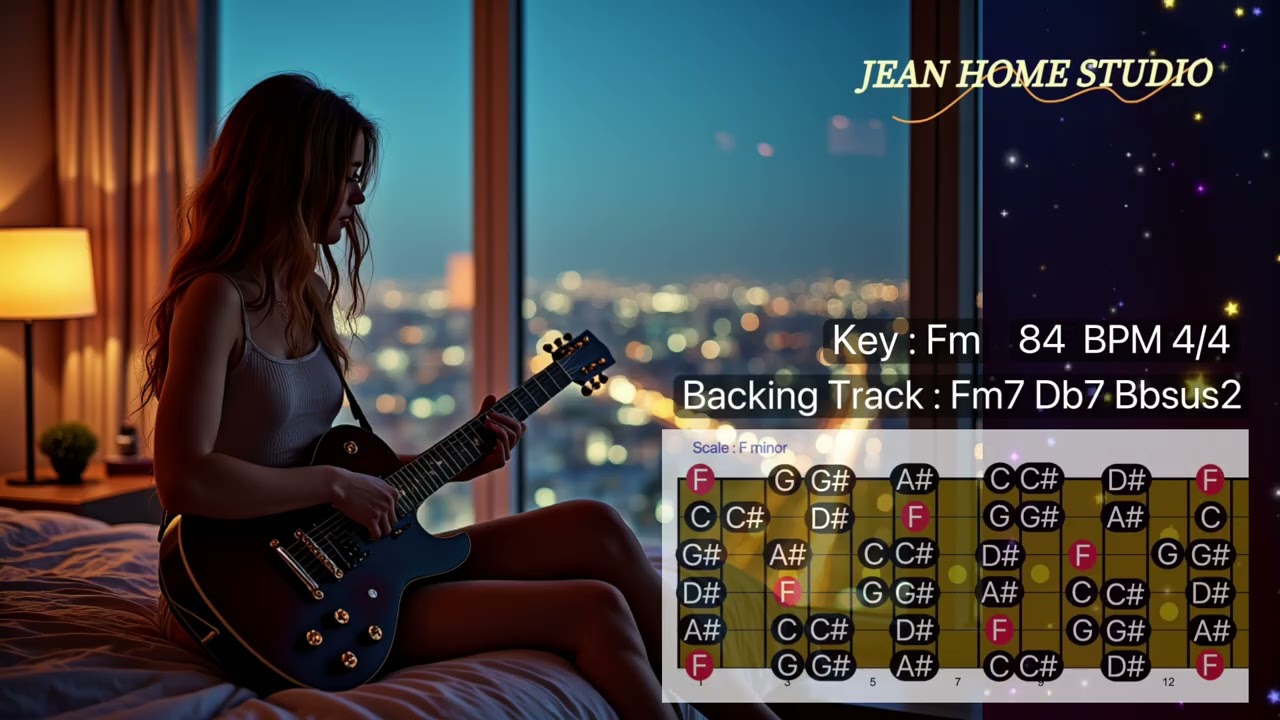 Smooth Neo soul Groove Guitar Backing Track. Key Fm : 84 BPM 4/4