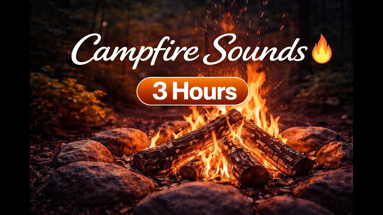 Campfire Sounds 🔥 Deep Relaxation Sleep 3 Hours | Sonidos de Fogata Dormir Relajación