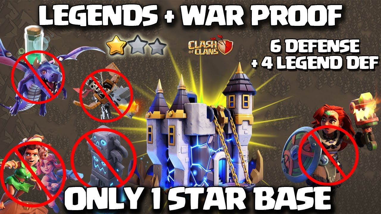 ВСЕГО 1 ЗВЕЗДА! 10 повторов + доказательство! Новая база для войны TH18 + ЛЕГЕНДАРНАЯ база TH18 🔥...