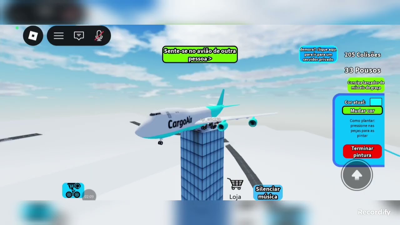 Primeira vez jogando Roblox no acidente ou pouso