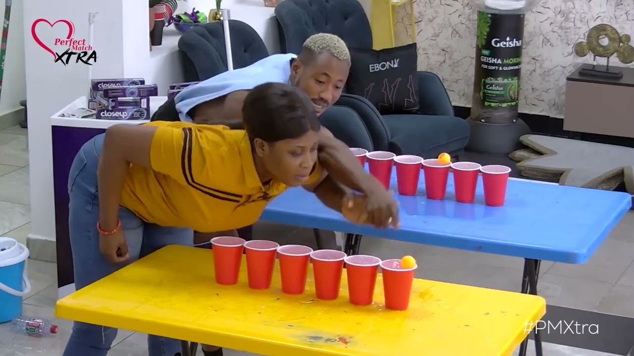 [Day 46] Blowing balls over cups game || Perfect Match Xtra