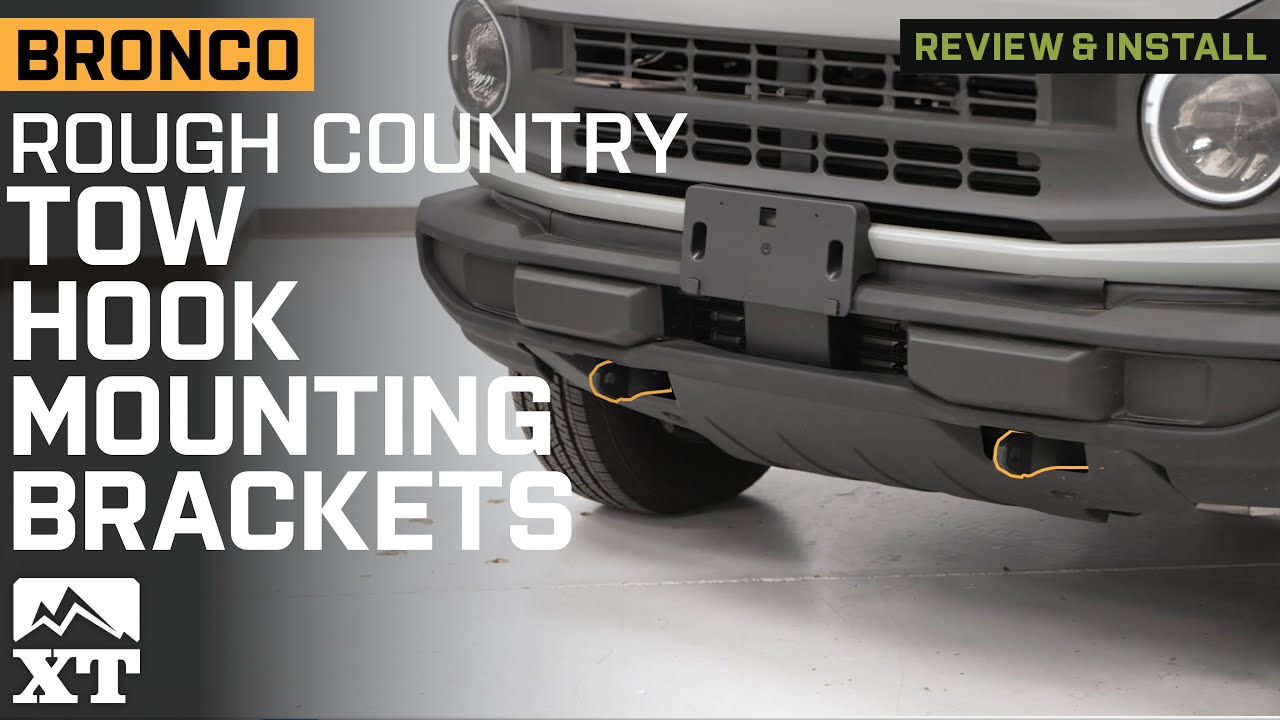 2021-2024 Bronco Rough Country Tow Hook Mounting Brackets Review & Install