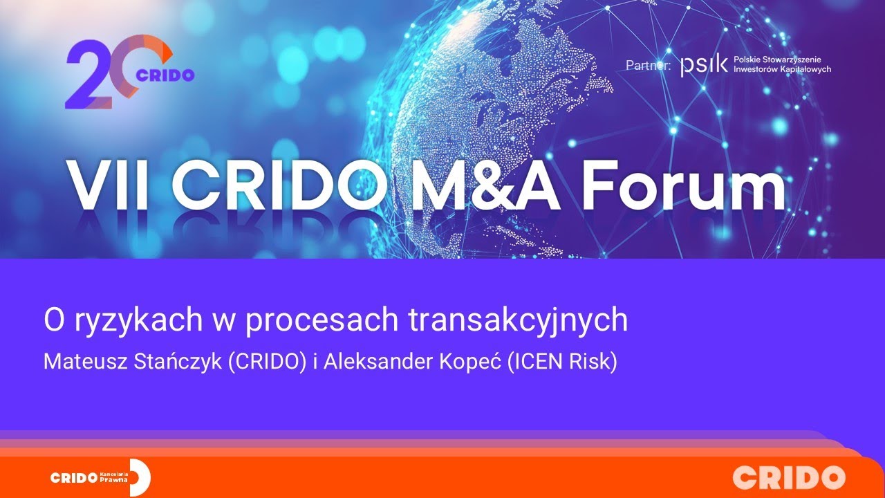 VII CRIDO M&A Forum.  Rozmowa Mateusza Stańczyka z Aleksander Kopeć