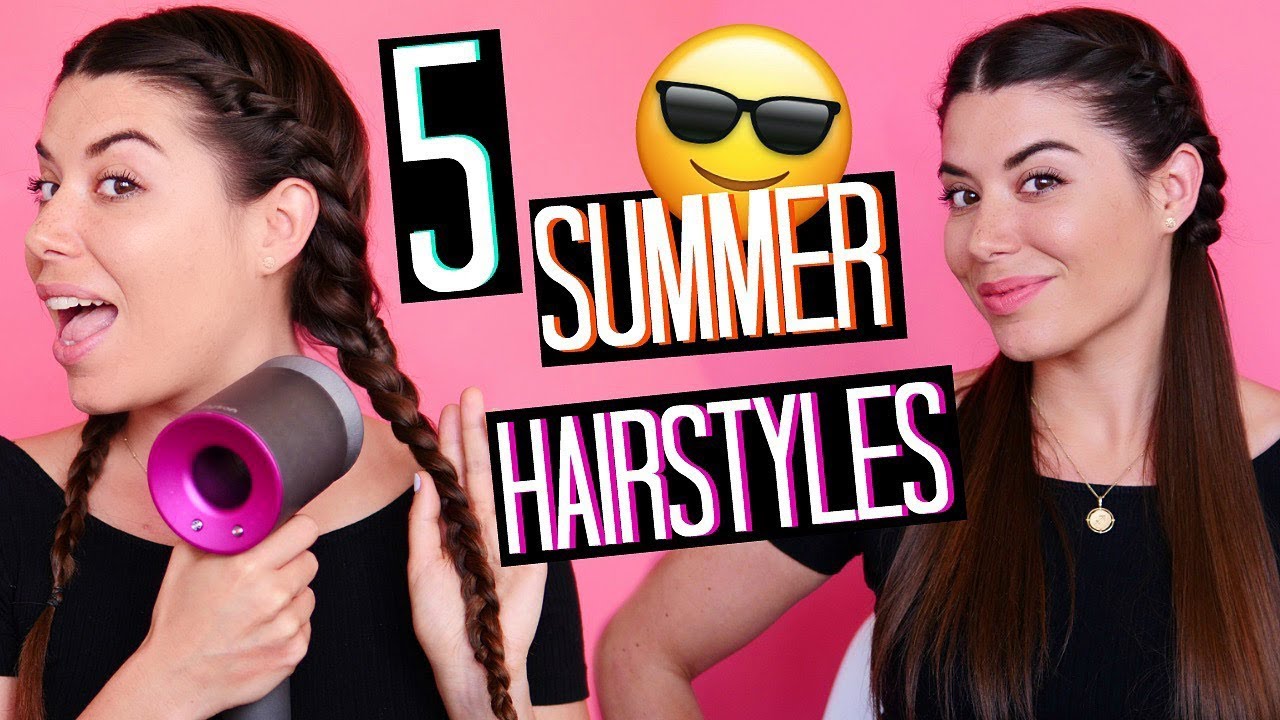 5 SUMMER HAIRSTYLES 2019 | 5 ACCONCIATURE SUPER FACILI E VELOCI PER L'ESTATE! | Adriana Spink