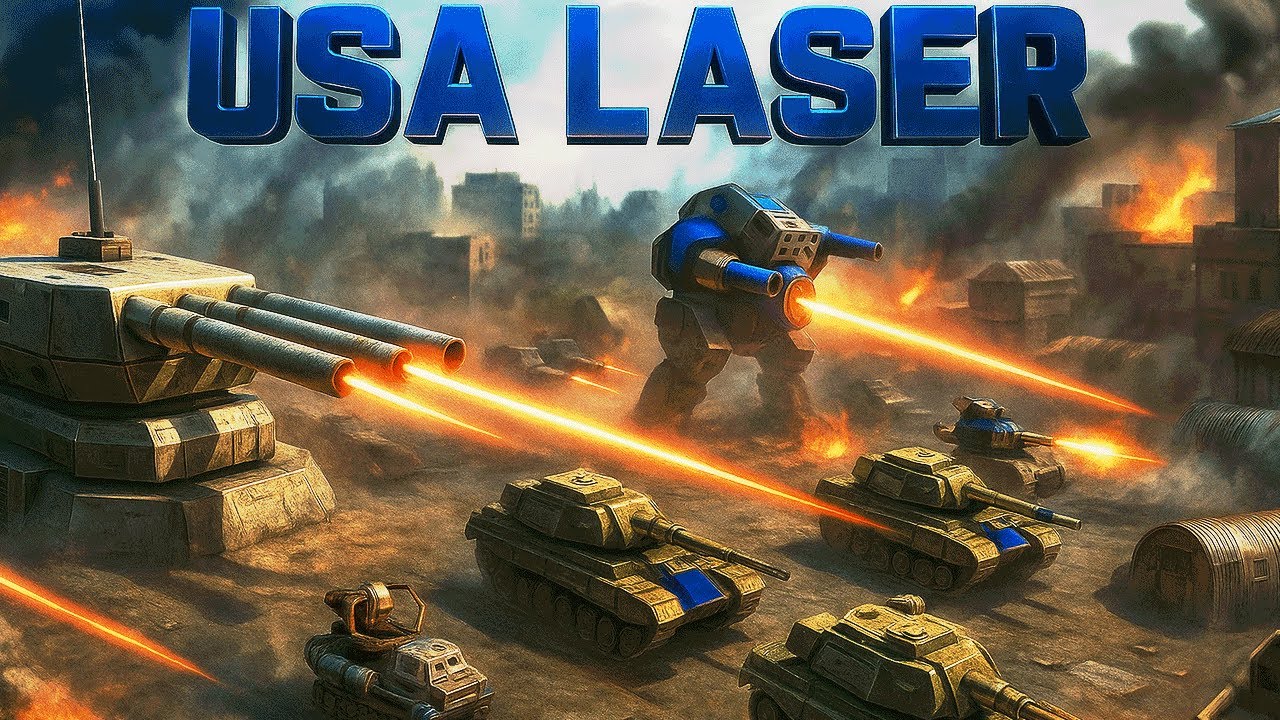 USA Laser против 7 BOSS USA - Command & Conquer Generals Apocalyptic