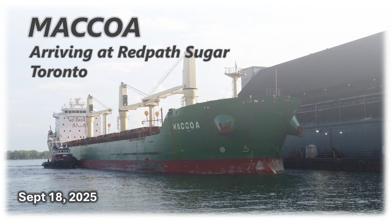 The Maccoa Arrives at Redpath Sugar, Toronto