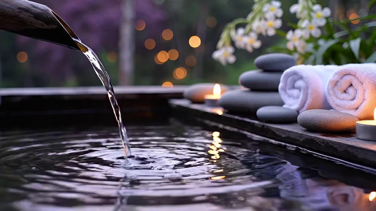 Healing Piano with Soothing Water Sounds 🌿 Relieves Stress, Calm Anxiety & Depression, Deep Sleep