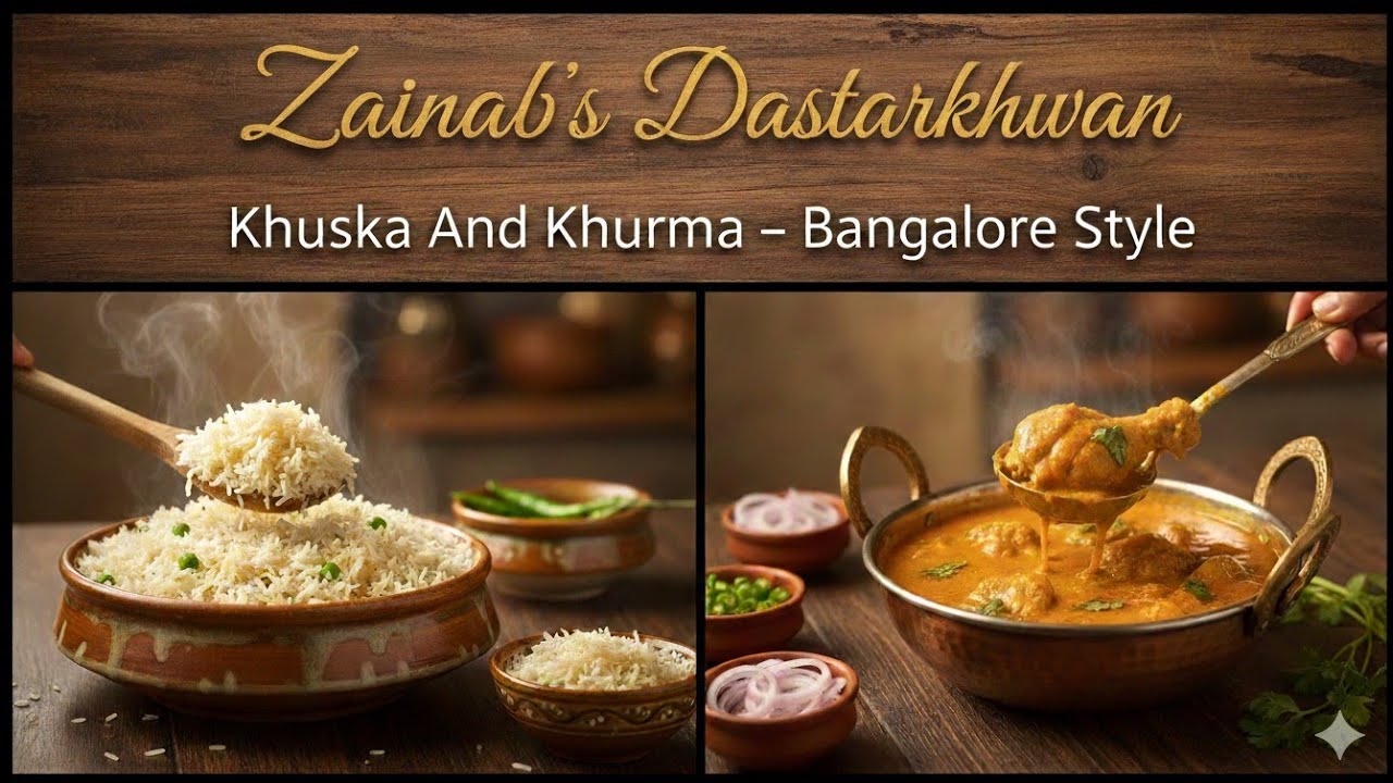 Authentic Bangalore Style Khuska & Chicken Khurma | Zainab’s Dhastarkhwan