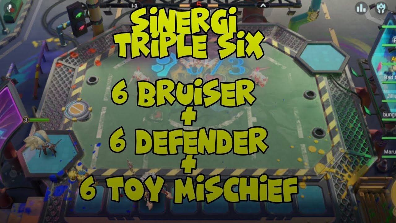SINERGI TRIPLE SIX 6666 BRUISER + 6 DEFENDER + 6 TOY MISCHIEF