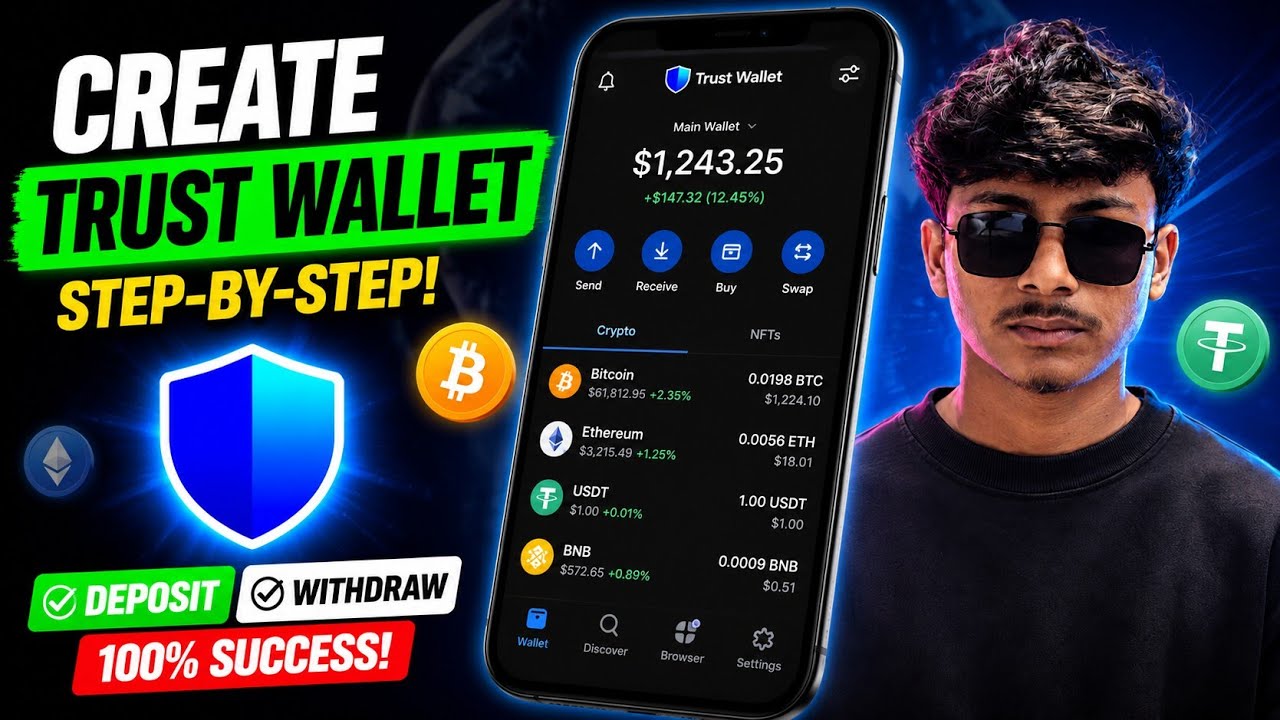 How to Create a Crypto Wallet in 2026 | Trust Wallet Setup for Beginners | Web3 Wallet Setup