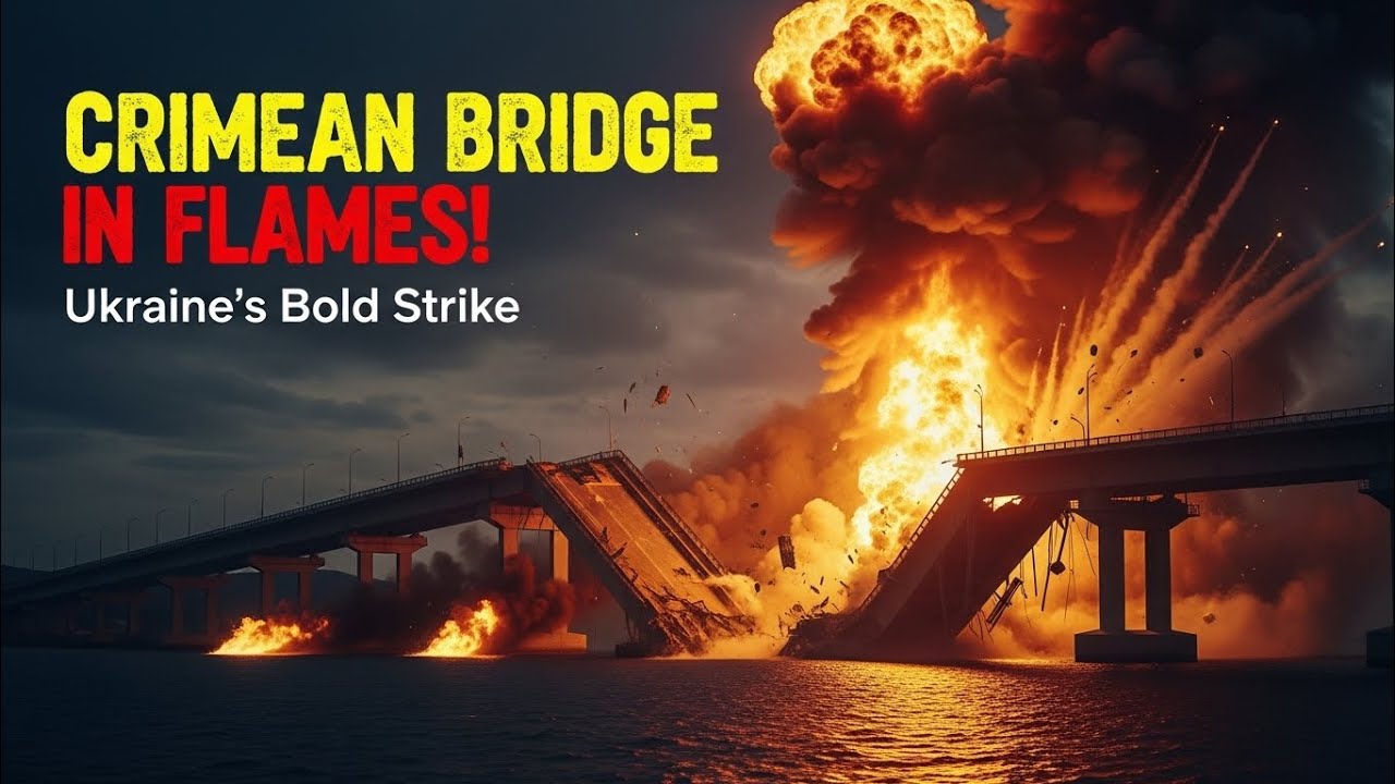 Ukraine&rsquo;s Bold Strike! Crimean Bridge in Flames &mdash; Is Russia&rsquo;s Supply Line Cut Off? #crimeanbridge