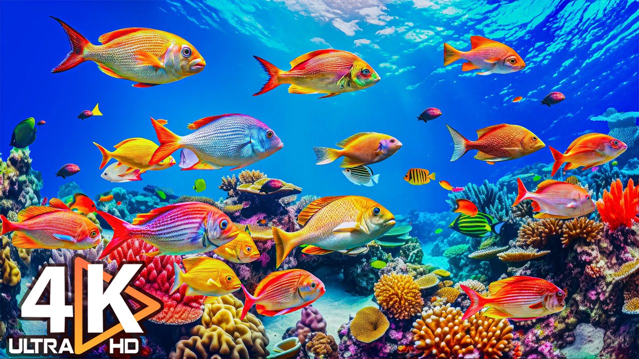 4K Deep Sea Wonders — морская жизнь, морские животные и умиротворяющая музыка для сна #4
