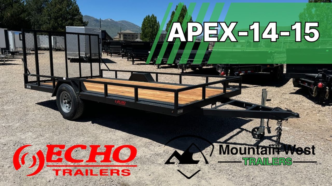 The 14'-5K APEX Heavy-Duty Utility Trailer by Echo Trailers sold at Mountain West Trailers
