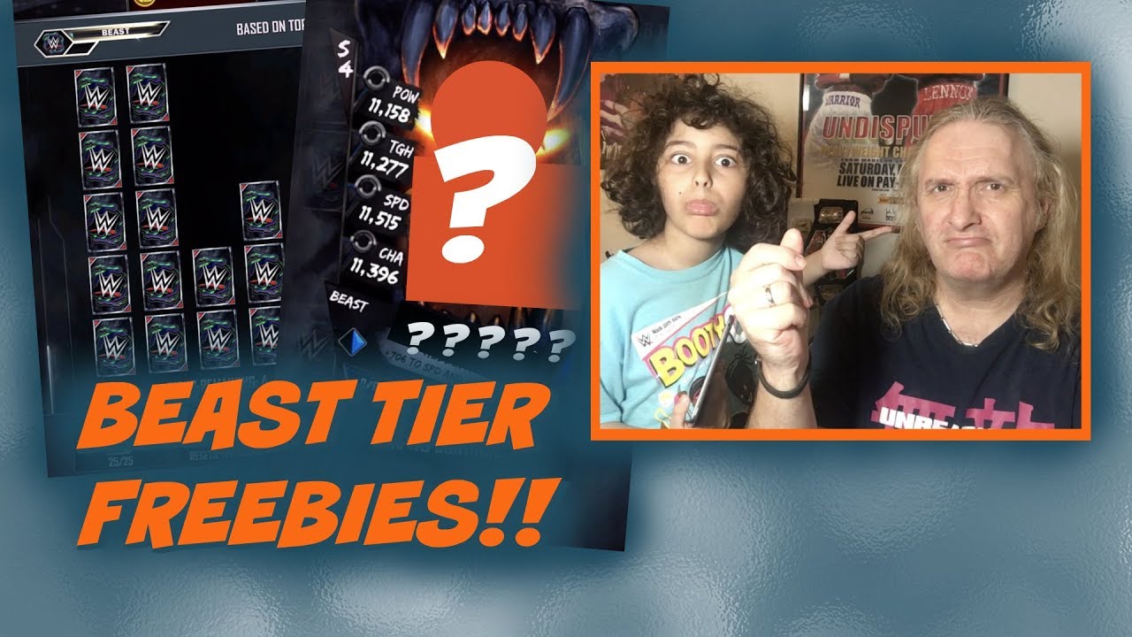 WWE SuperCard Season 4 : Beast Tier Freebies!