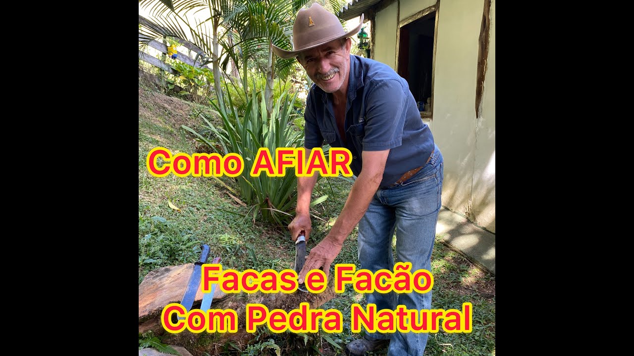 COMO AFIAR FACAS E FACÃO COM PEDRA NATURAL