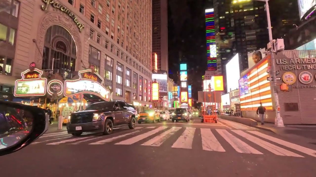 New York City (NYC) at Night with Jazz Music