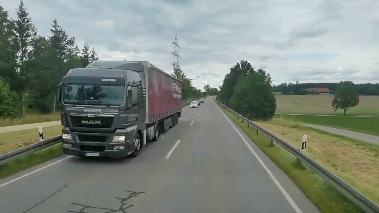 Mercedes Actros 1851 Fahrt Ebikon LU nach Donaueschingen - Blumberg bis Hüfingen