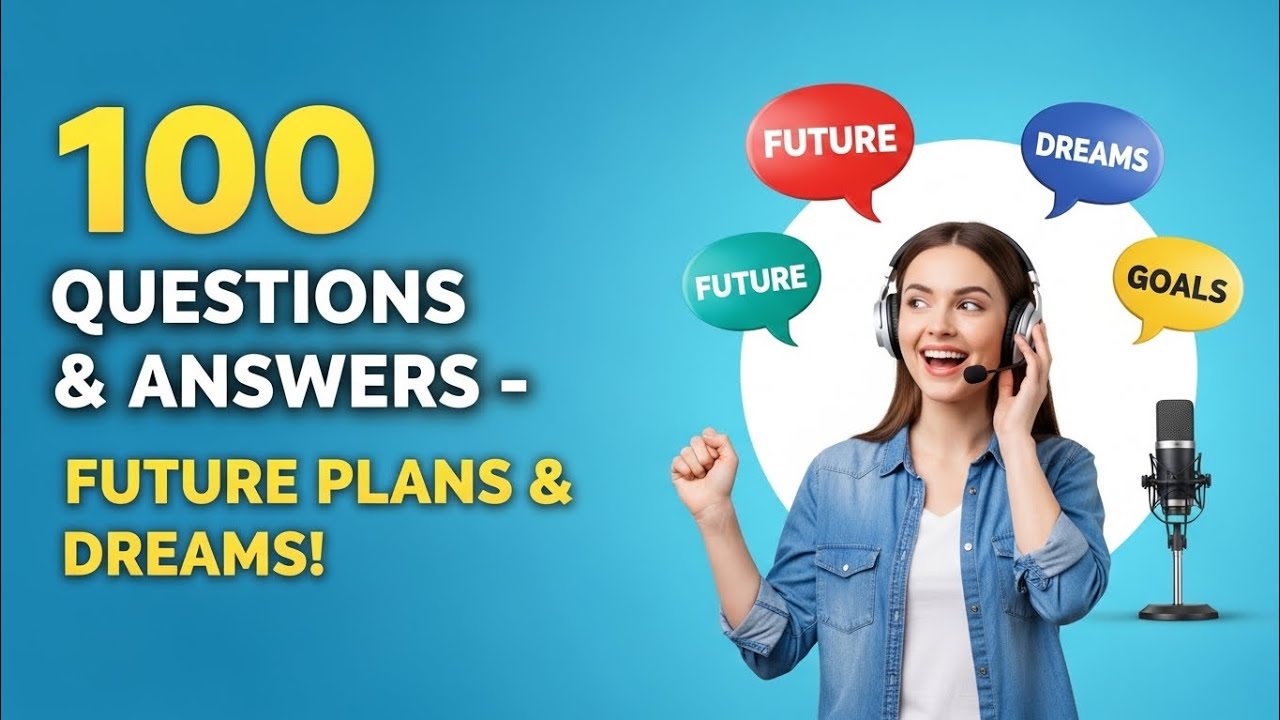 English Speaking Practice 🎯100 Questions About the Future plans/shadowing English speaking practice 