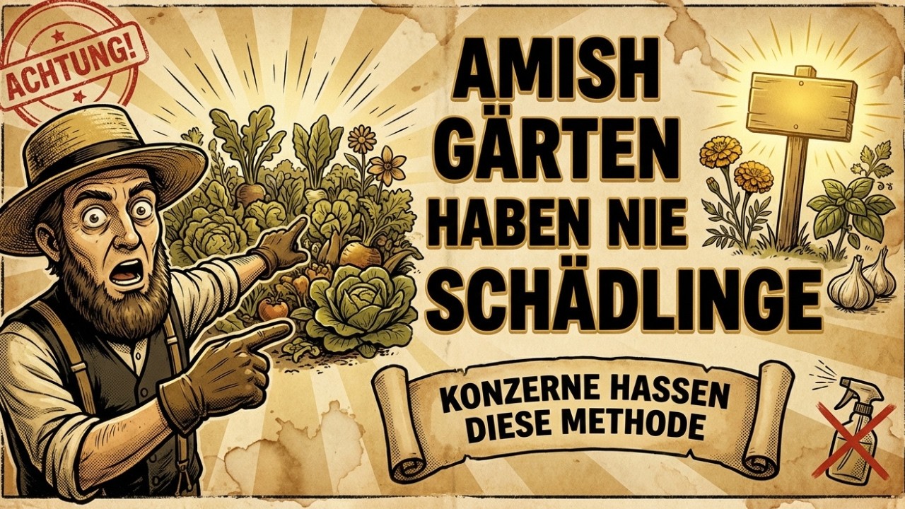 Warum Amish-Gärten niemals Schädlinge haben – Die eine „Stöckchen“-Methode, die Konzerne hassen.