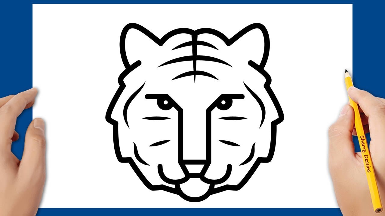 Comment dessiner un tigre facilement | Tigre dessin facile