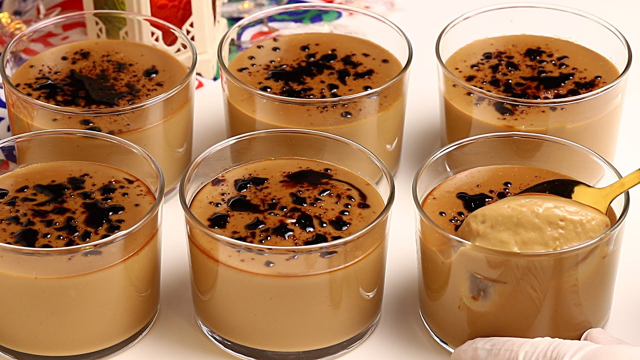 حلى كاسات النسكافيه/تحلية باردة سهلة وسريعة في 5 دقائق وبمكونات بسيطة والطعم ولا اروع