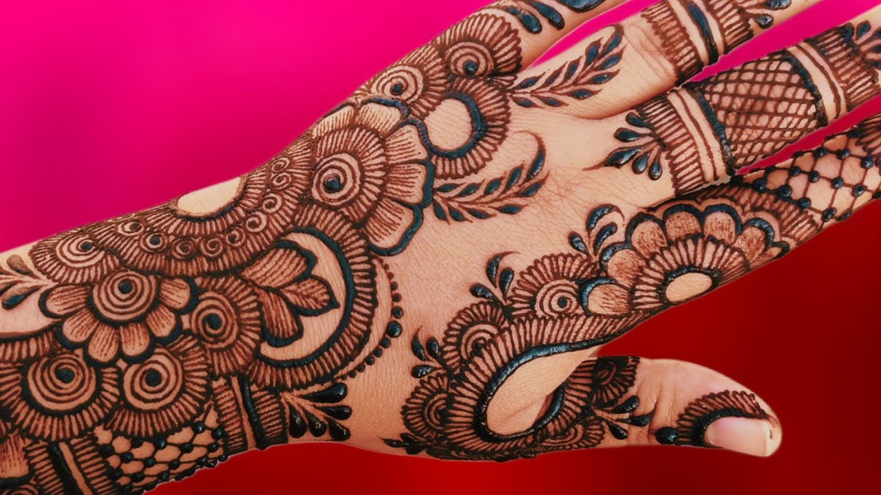 Very beautiful stylish back hand mehndi design | Easy floral Mehandi Design | Simple Mehndi design