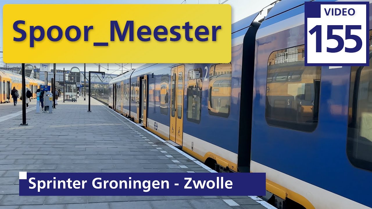 (4K) #Railway #Cabview NS #train #sng | Rij mee met de #sprinter van #groningen naar #zwolle (155)