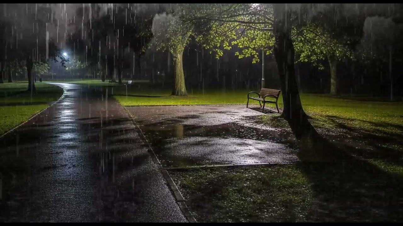 Restful Calm Mode ⚡ Heavy Rain & Low Thunder