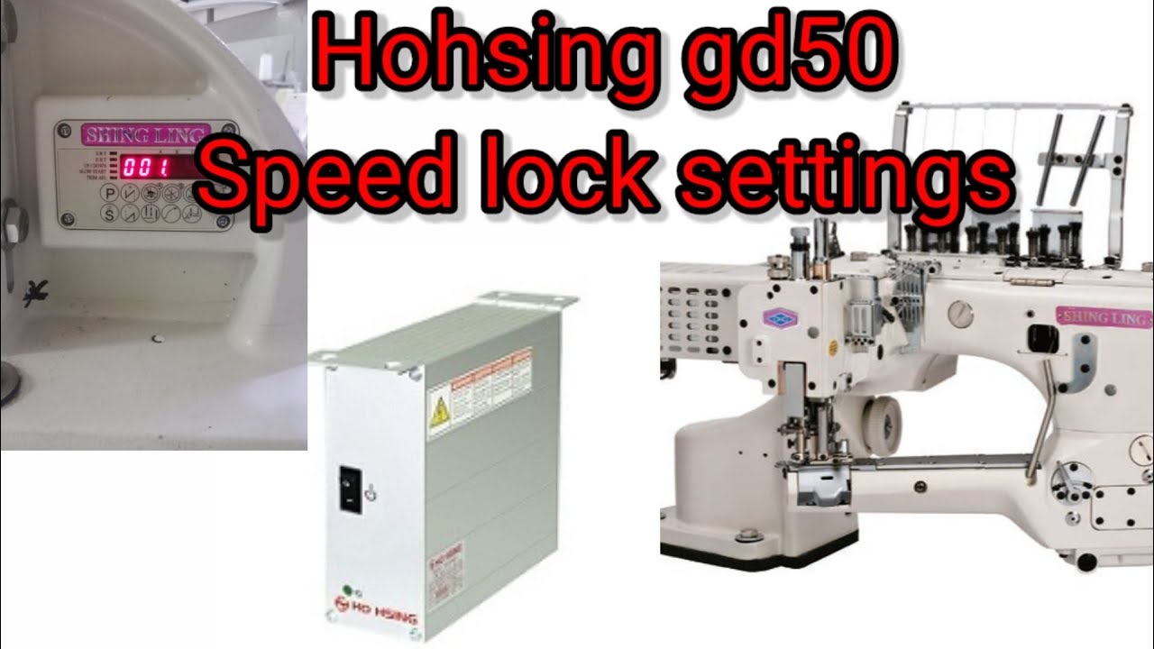 Shingling flat seamer with hoshing gd50 control box speed lock setting