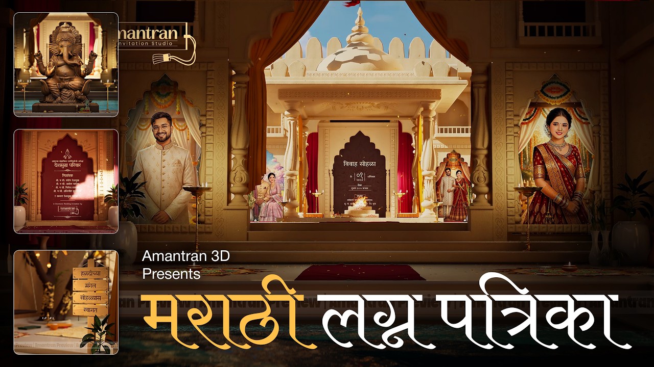 This Marathi Wedding Invitation Feels Like a Movie | 3D Cinematic Lagna Patrika 2026