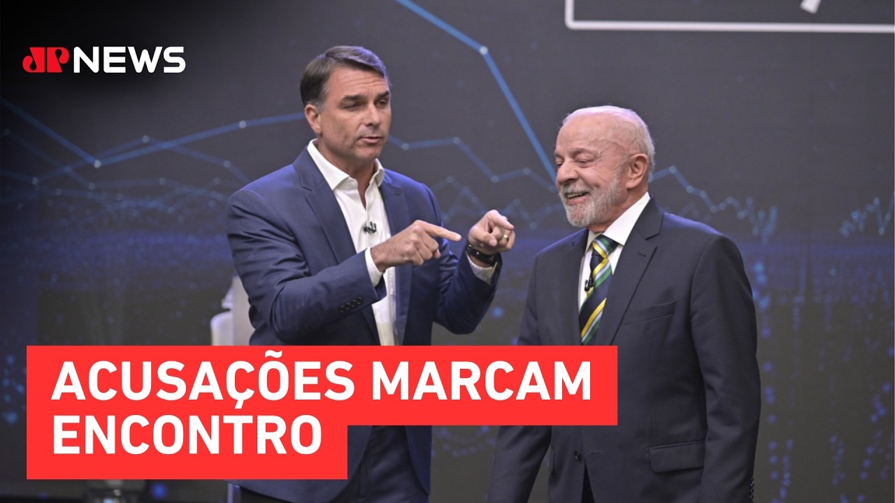 Lula e Fl&aacute;vio Bolsonaro trocam acusa&ccedil;&otilde;es no primeiro debate do segundo turno