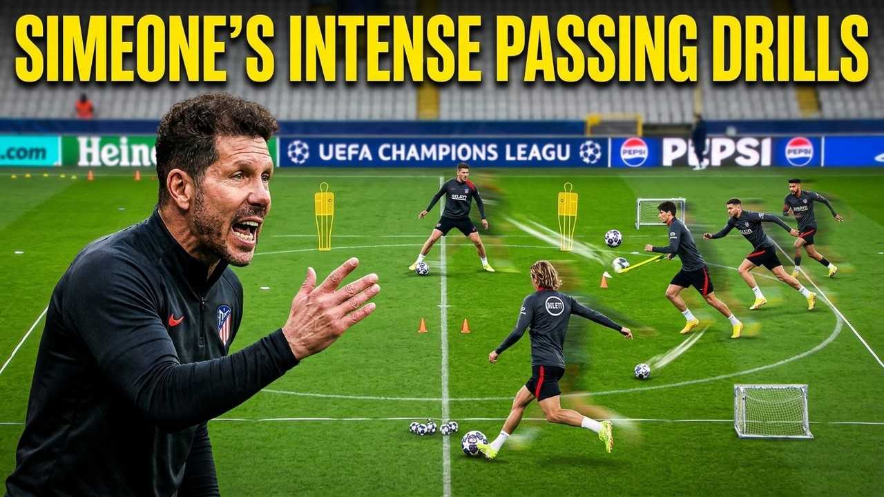 🏃⚽High Intensity Passing Drills Atletico Madrid by Diego Simeone