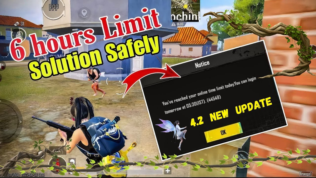 BGMI 6 HOURS LIMIT SOLUTION 🥰 HOW TO REMOVE TIME LIMIT IN BGMI | ANDROID & IOS |4.2 UPDATE