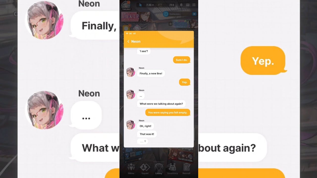 Goddess of Victory: Nikke - Anis, Neon, Ether & Anne's DM Messages