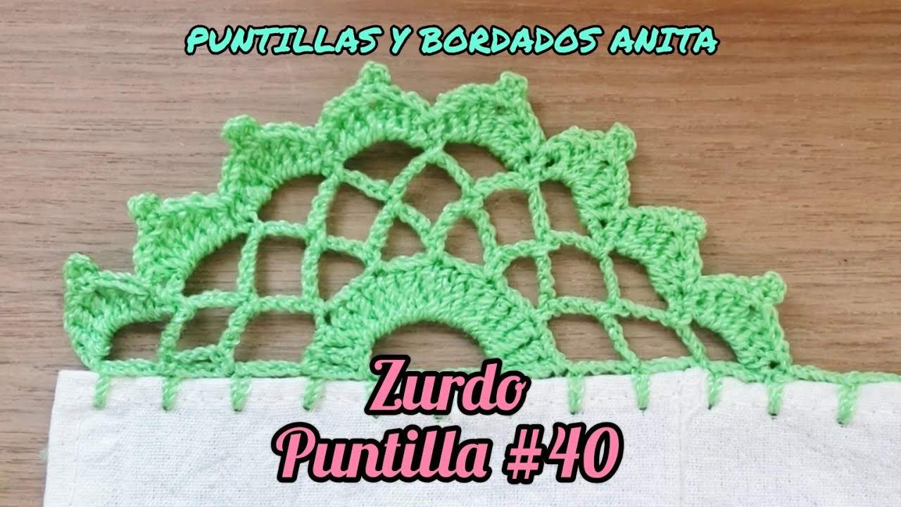 PUNTILLA #40 🧶 PARA ZURDOS 💖 UNA SOLA VUELTA