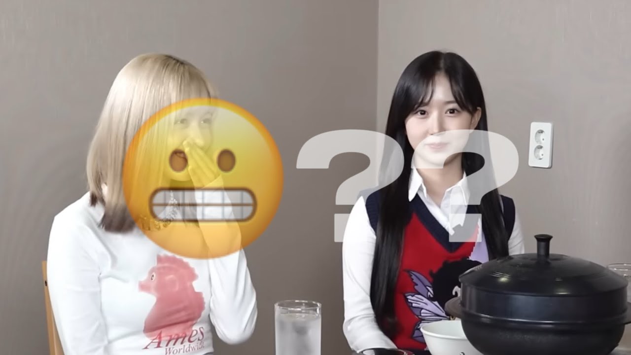 lily being nervous while on an eating show (feat haewon)