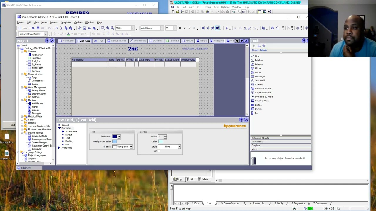 WinCC Flexible Recipes to Simatic Manager DB