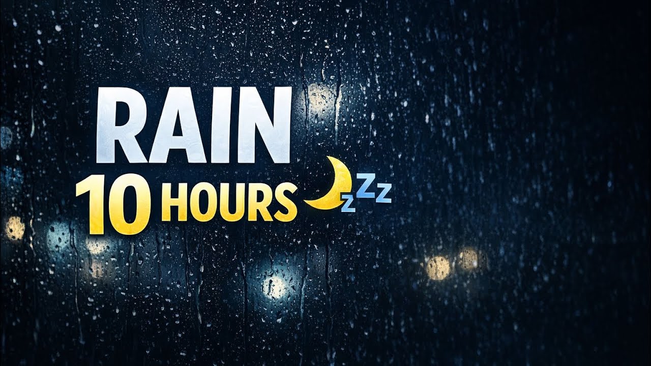 10 Hours of Heavy Rain for Deep Sleep 🌧️ | Black Screen | No Thunder