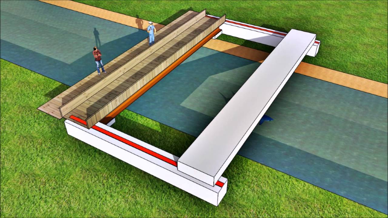 Single Span Precast Bridge built without a crane