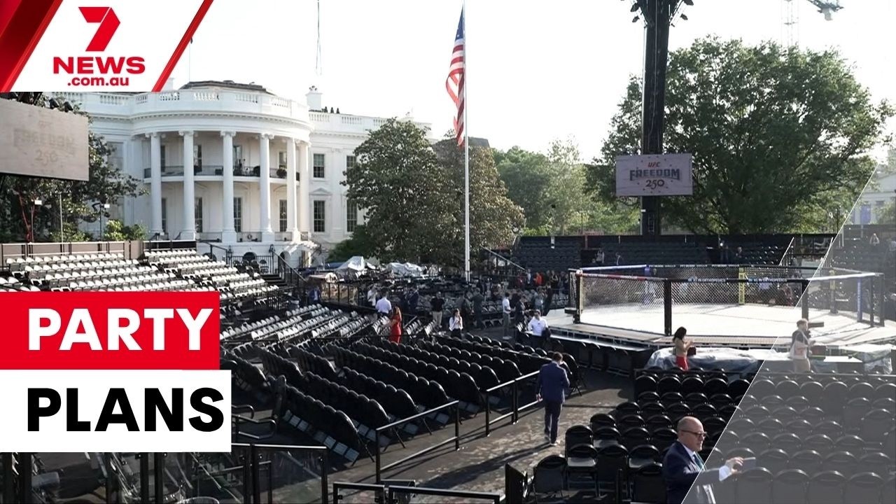 White House transforms ahead of Donald Trump's UFC fight night | 7NEWS