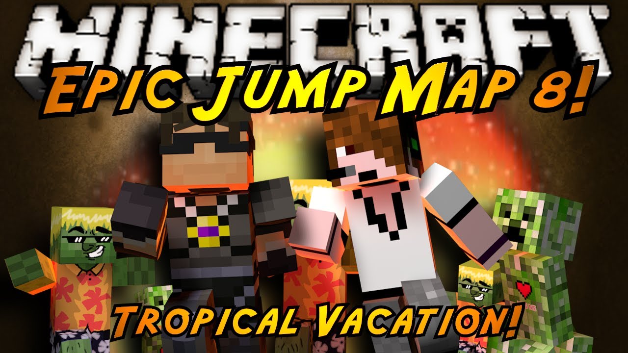 Minecraft: Epic Jump Map Tropical Vacation Part 1!