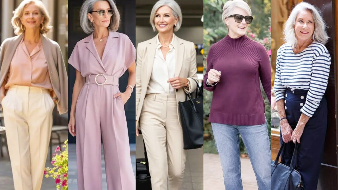 Natural older women  over 50,60& 70 Latest fashion tips for Elegant women(winter fashion 2026)