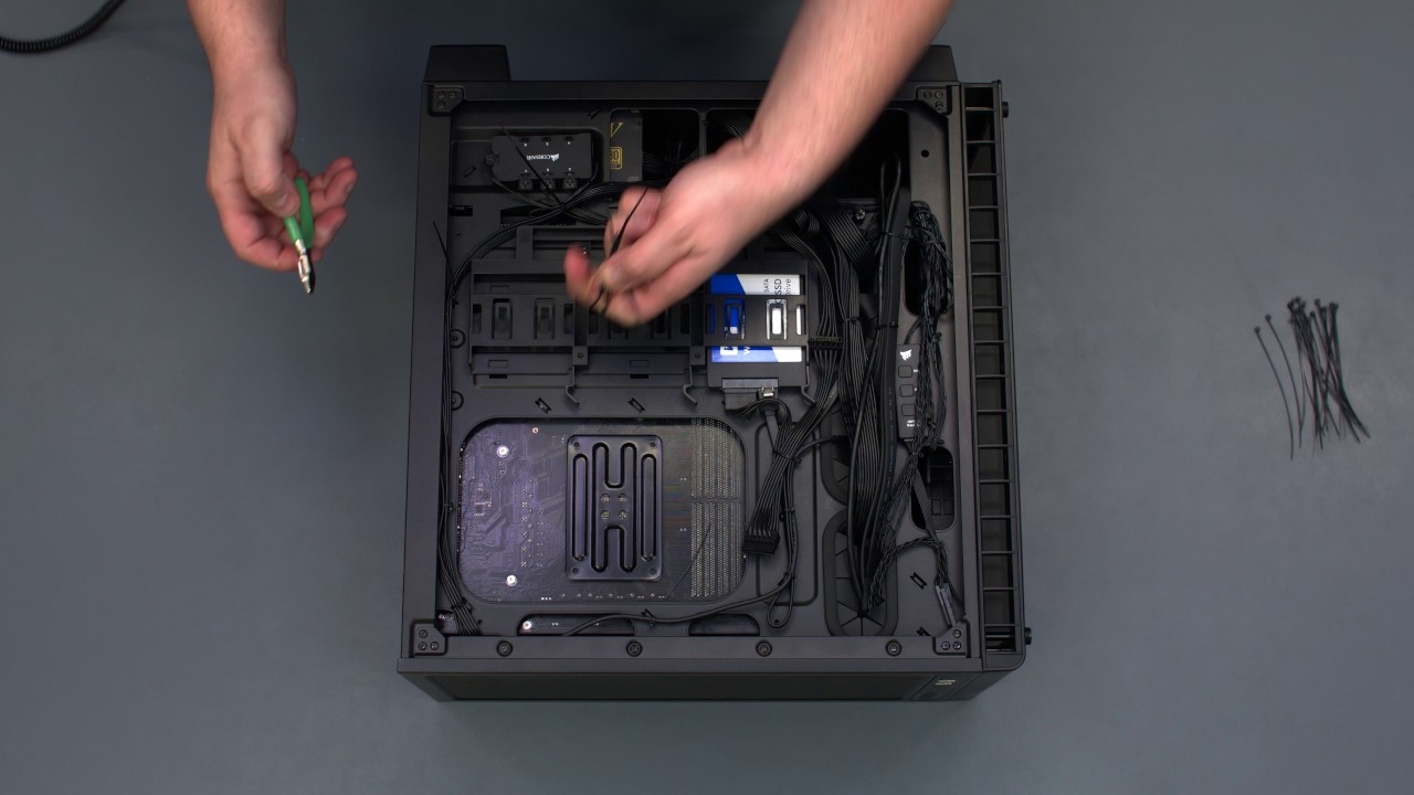 Cable Management Time Lapse - Corsair Crystal 460X RGB (Ryzen 7 Build)