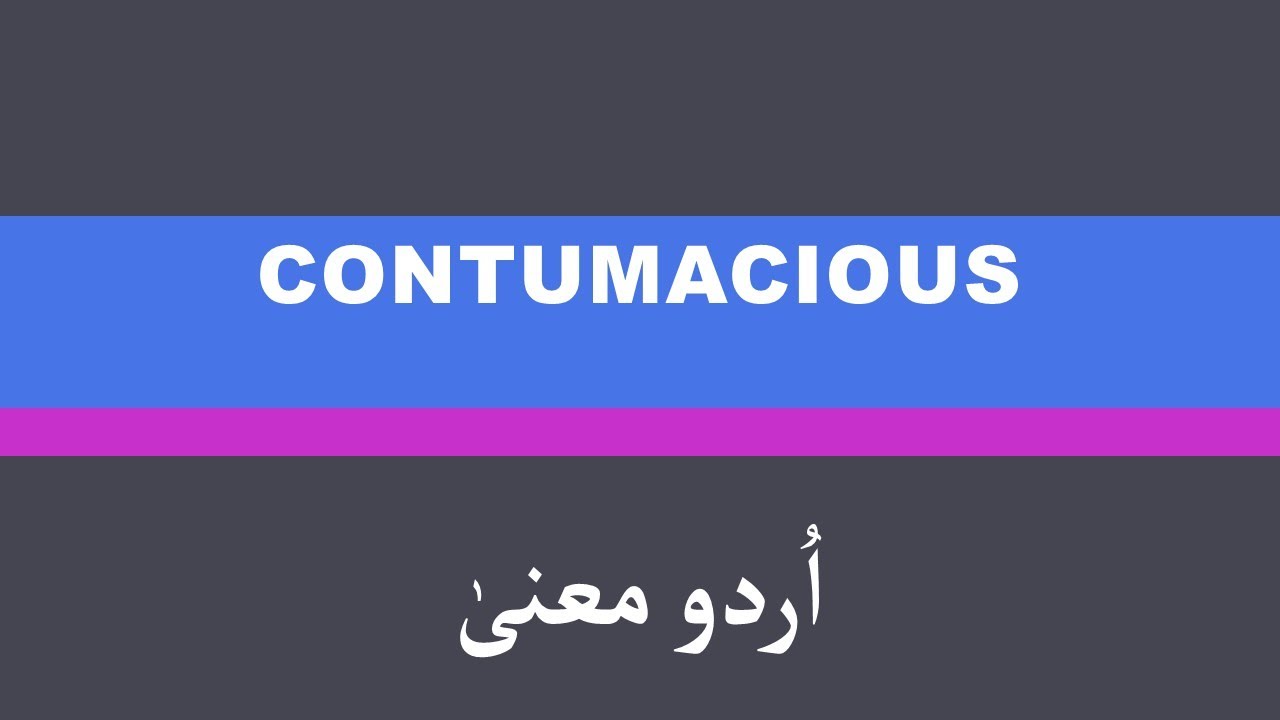 Contumacious meaning in Urdu | Urdu meaning of Contumacious