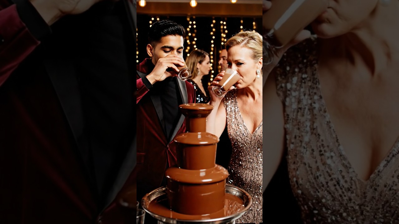 New Year Party Drinks Idea? Hot Chocolate Fountain over Drinks? 