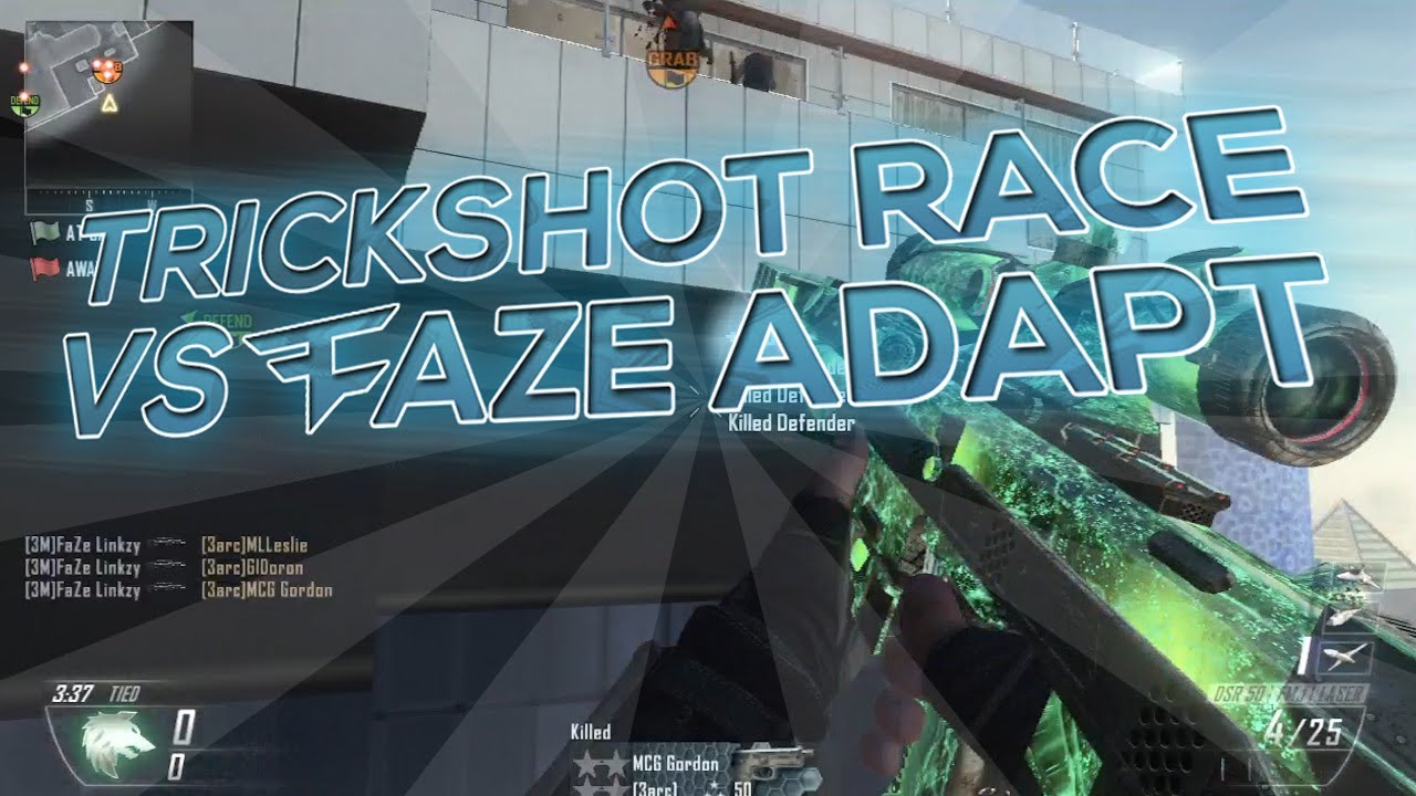 Trickshot Race VS FaZe Adapt! | FaZe Linkzy