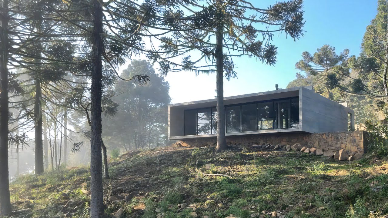 Urubici Lodge | Uma casa de concreto aparente no alto na serra catarinense
