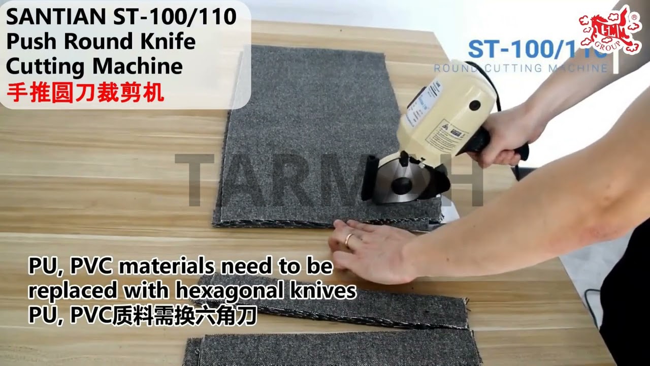 Tarmah Sewing Machine - SANTIAN ST-100 & 110 PUSH ROUND KNIFE CUTTING MACHINE