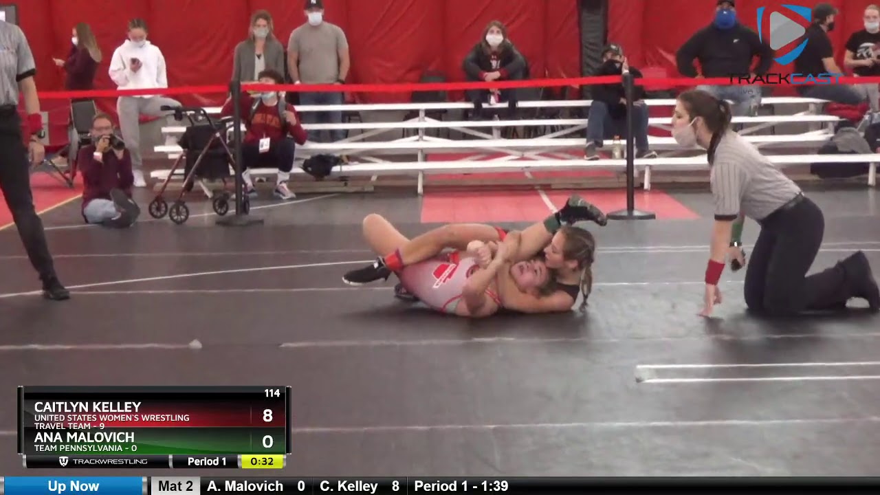 USAW TOA Club Duals HS Boys/[boutNo] 114 Ana Malovich Team Pennsylvania Vs Caitlyn Kelley United S