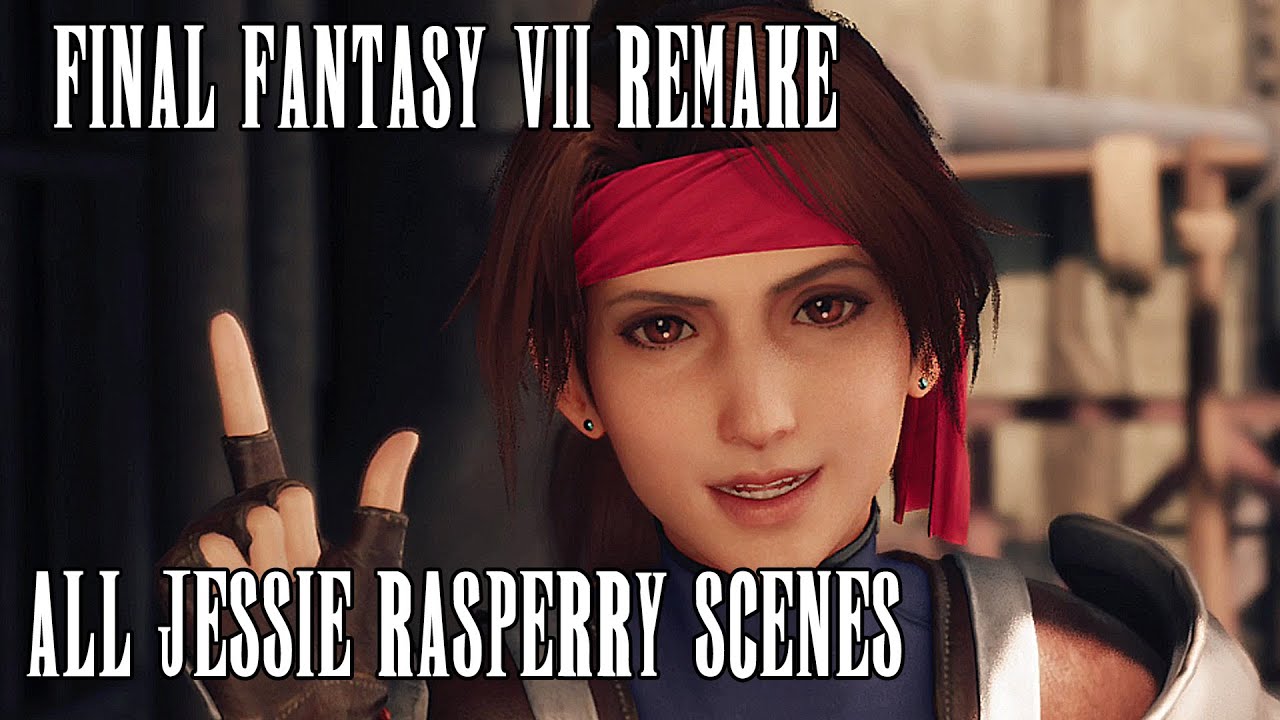 All Jessie Rasberry Cutscenes in 4K - Final Fantasy 7 REMAKE